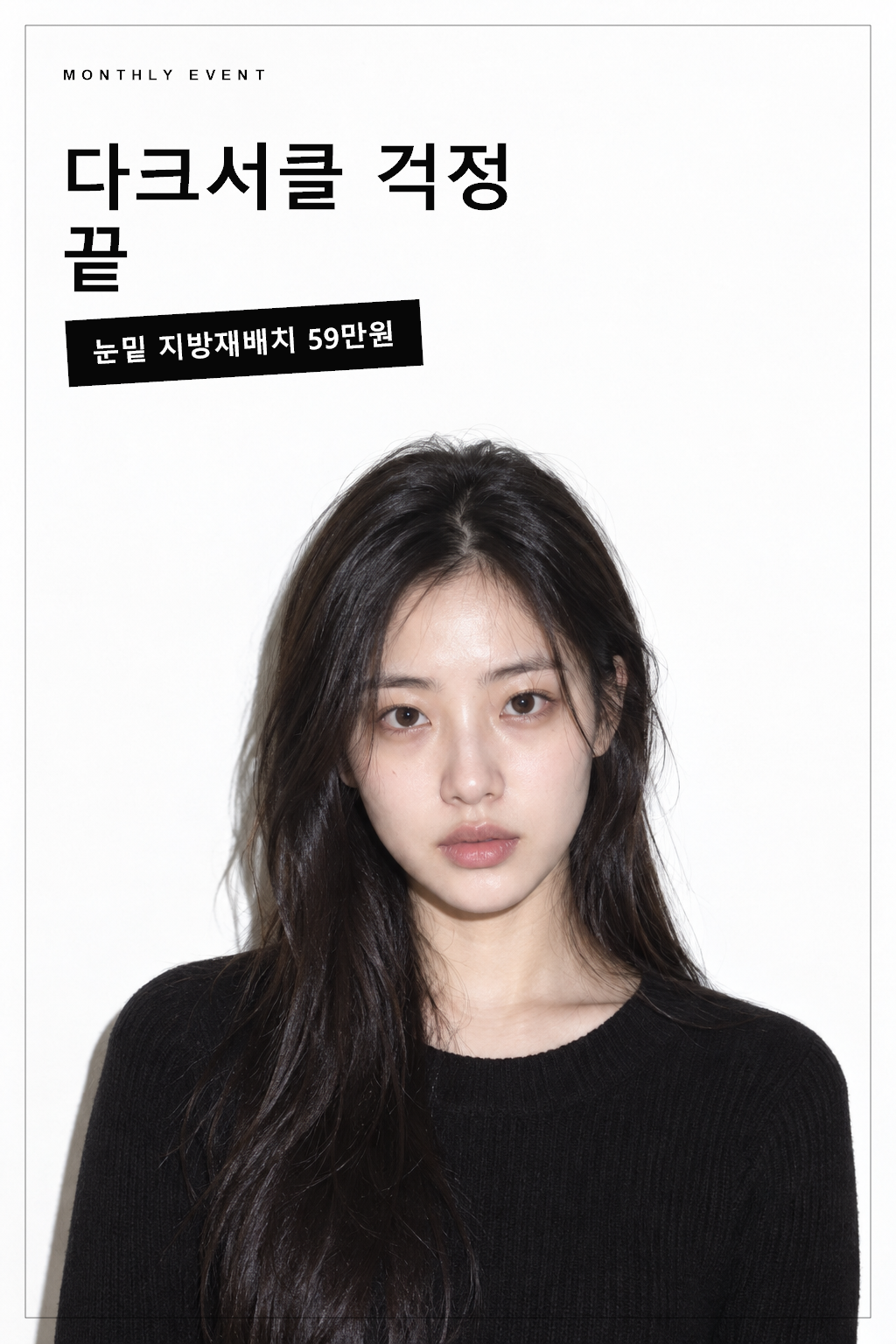 다크서클 걱정 끝 — 눈밑 지방재배치 59만원 이벤트 포스터
